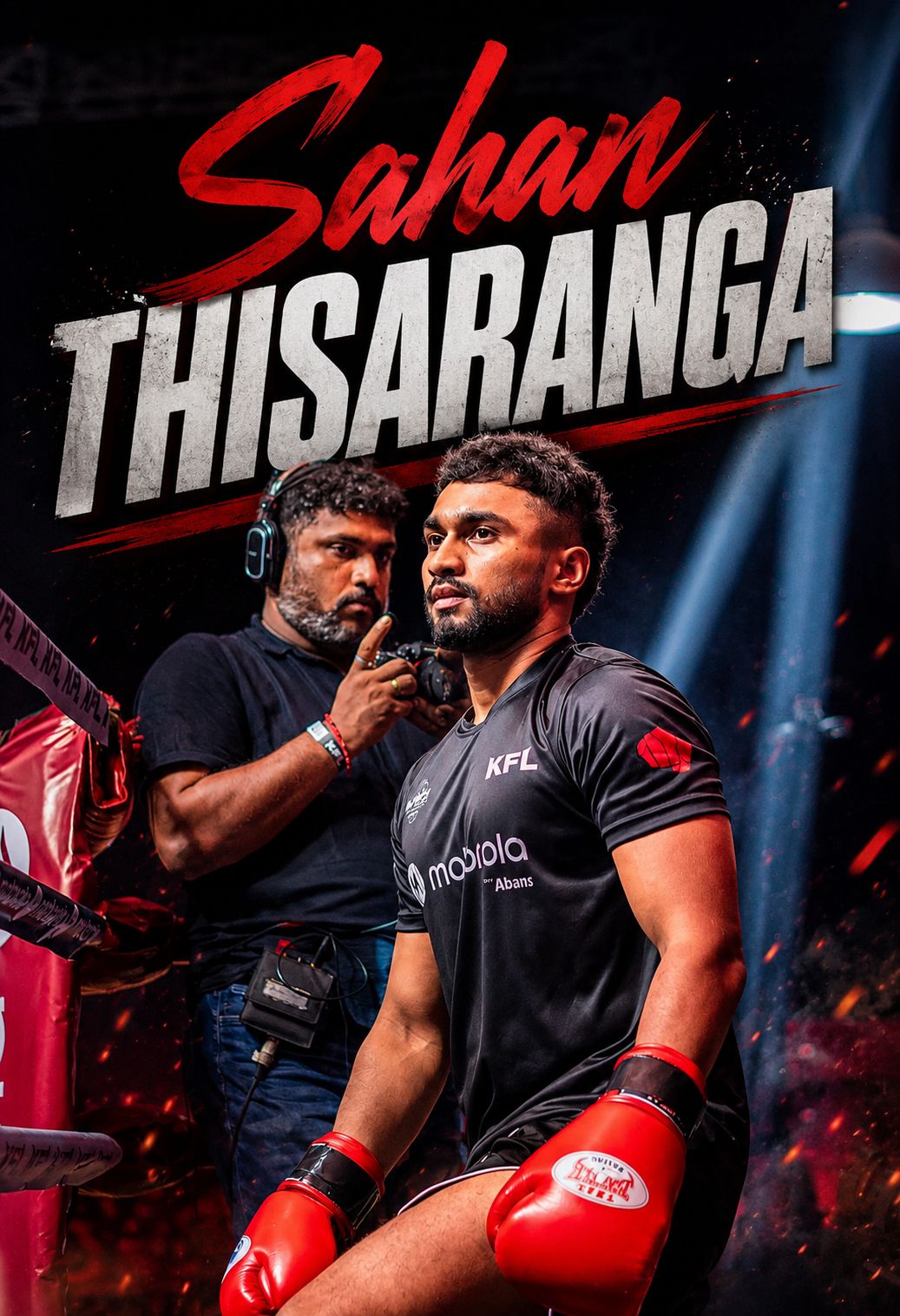 BPFA fighter Sahan Thisaranga before a KFL bout