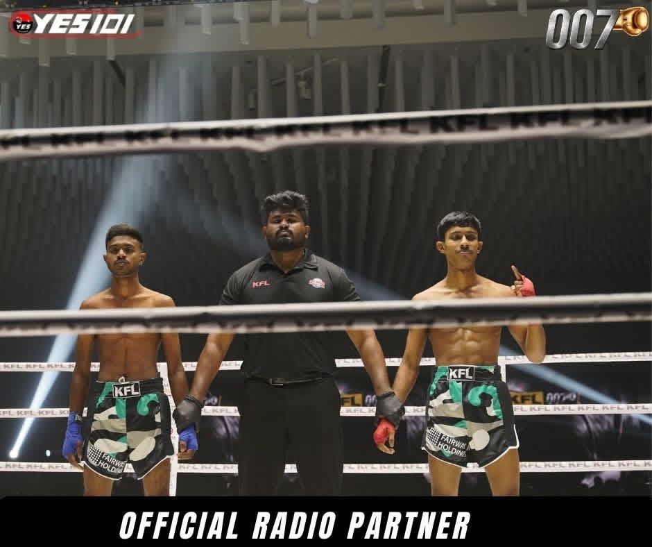 BPFA fighters and referee before a KFL bout