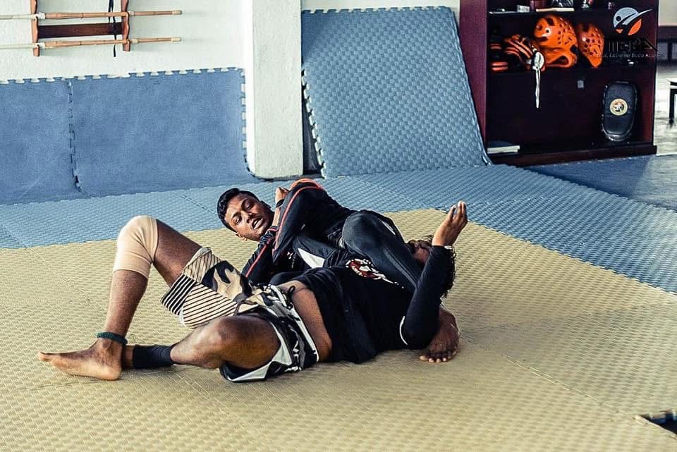 Ground work training session on the mats